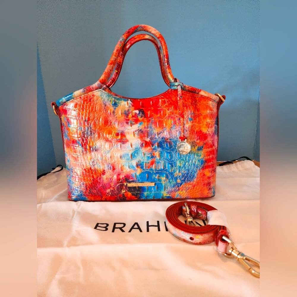 NWT  Brahmin Small Elaine Calica Melbourne Genuine Leather